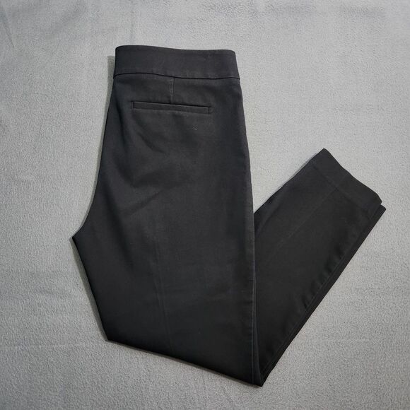 LOFT Women 12 Black Marisa Sailor Mid Rise Tapered Dress Pants - Picture 2 of 11